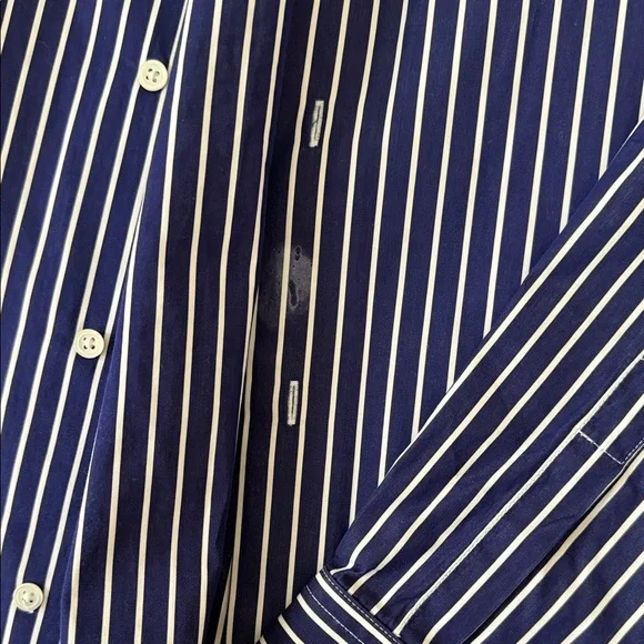Sandro Navy Striped Men's Shirt size S - Picture 3 of 6